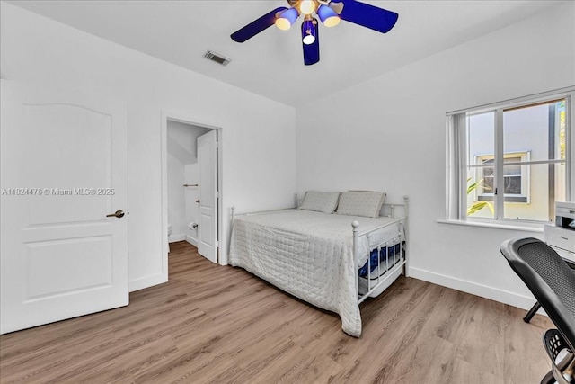 12926 SW 50th St, Miramar, FL 33027 - bedroom with light wood finished floors and a ceiling fan