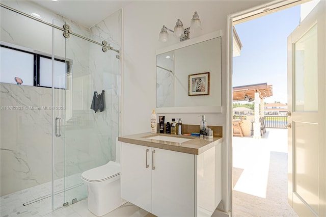 8965 NW 174th Ln, Hialeah, FL 33018 - full bath featuring a marble finish shower and vanity