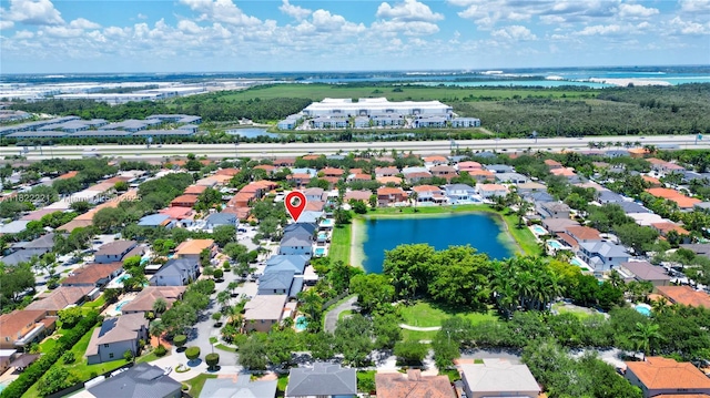 8965 NW 174th Ln, Hialeah, FL 33018 - aerial view of property's location featuring nearby suburban area and a nearby body of water