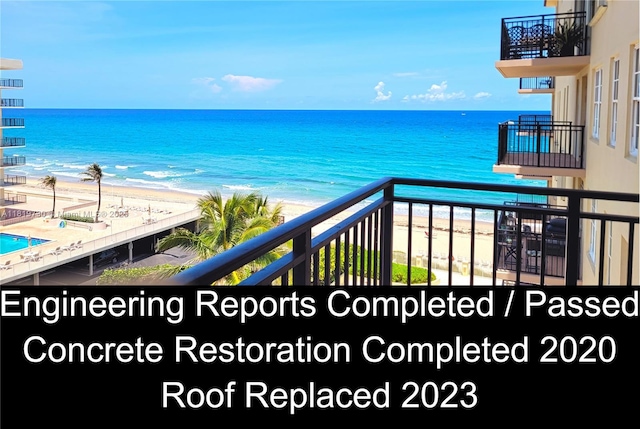 3475 S Ocean Blvd Unit 611, Palm Beach, FL 33480 - water view featuring nearby beach