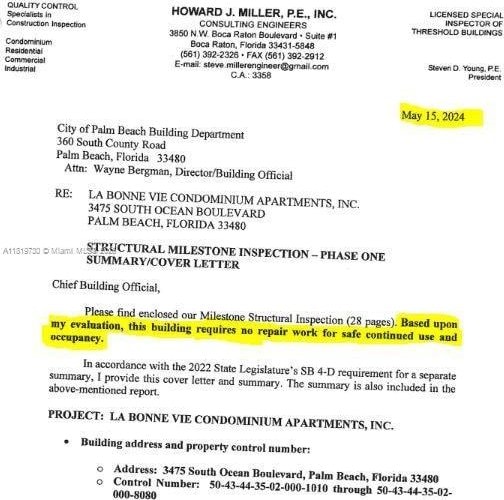 3475 S Ocean Blvd Unit 611, Palm Beach, FL 33480 - view of related text document