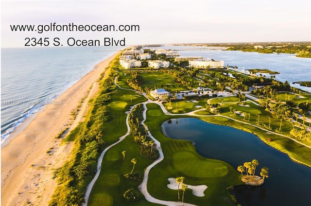 3475 S Ocean Blvd Unit 611, Palm Beach, FL 33480 - drone / aerial view of a large body of water and a golf club