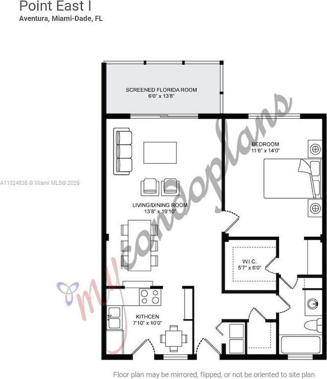 2930 Point E Dr Unit E309, Aventura, FL 33160 - view of room layout