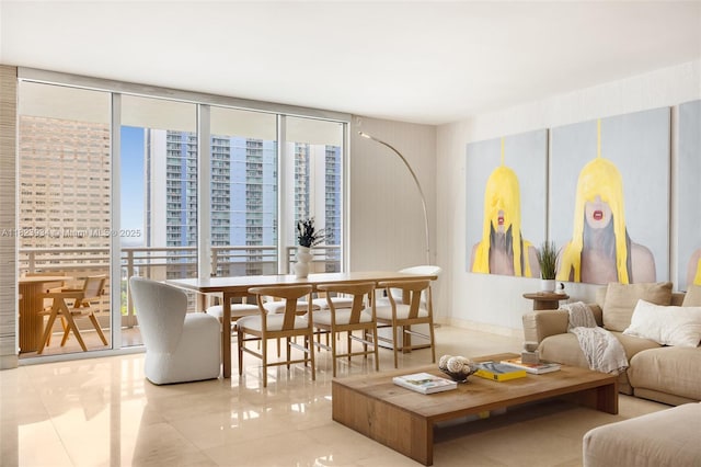 901 Brickell Key Blvd Unit 2506, Miami, FL 33131 - living room with tile patterned flooring