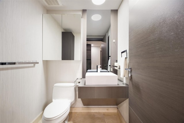 901 Brickell Key Blvd Unit 2506, Miami, FL 33131 - half bath featuring vanity and tile patterned floors