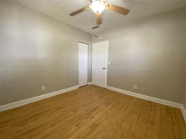 4625 SW 32nd Dr, West Park, FL 33023 - empty room with light wood-type flooring and a ceiling fan