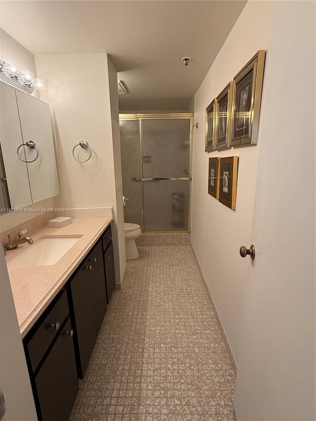 4001 Hillcrest Dr Unit 710, Hollywood, FL 33021 - bathroom with vanity and an enclosed shower