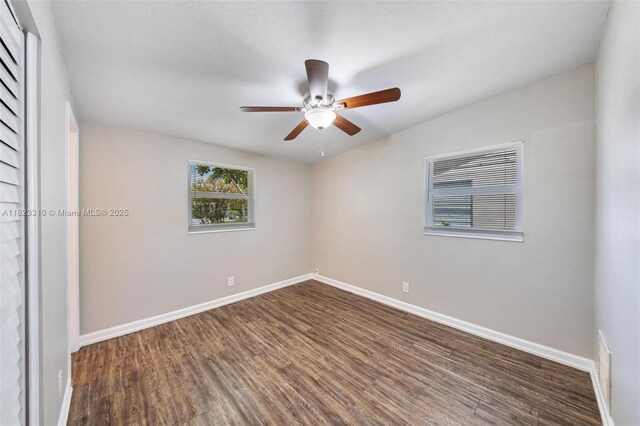 3818 Everglades Rd, Palm Beach Gardens, FL 33410 - unfurnished room with wood finished floors and ceiling fan