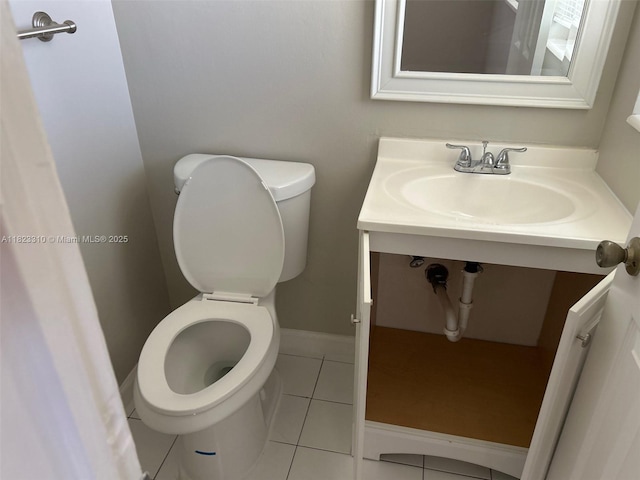 3818 Everglades Rd, Palm Beach Gardens, FL 33410 - half bath with toilet and tile patterned floors
