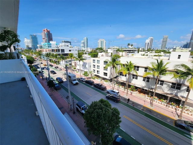 345 Ocean Dr Unit 602, Miami Beach, FL 33139 - balcony featuring a skyline view