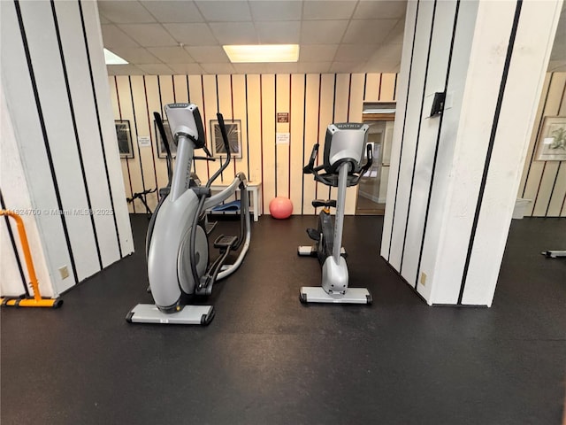 2750 NE 183rd St Unit 2103, Aventura, FL 33160 - workout room with a paneled ceiling