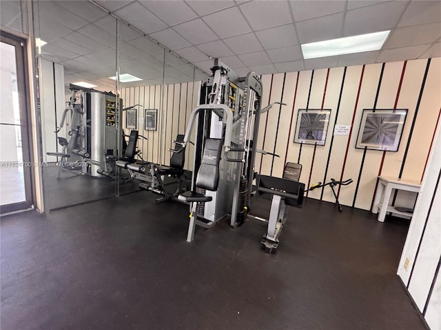 2750 NE 183rd St Unit 2103, Aventura, FL 33160 - exercise room featuring a drop ceiling
