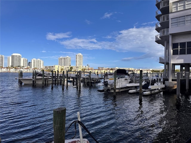 2750 NE 183rd St Unit 2103, Aventura, FL 33160 - dock area featuring a water view and a skyline view
