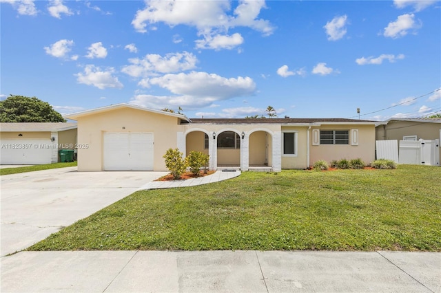 156 SW 126th Ave, Plantation, FL 33325 - ranch-style house featuring driveway, stucco siding, and an attached garage