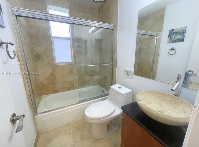 326 Harrison St Unit 303A, Hollywood, FL 33019 - full bathroom featuring vanity and shower / bath combination with glass door