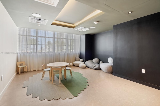 601 NE 1st Ave Unit 2703, Miami, FL 33132 - game room with a tray ceiling