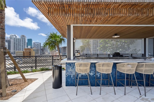 601 NE 1st Ave Unit 2703, Miami, FL 33132 - view of patio / terrace featuring a view of city