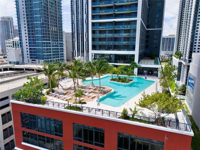 601 NE 1st Ave Unit 2703, Miami, FL 33132 - community pool with a city view