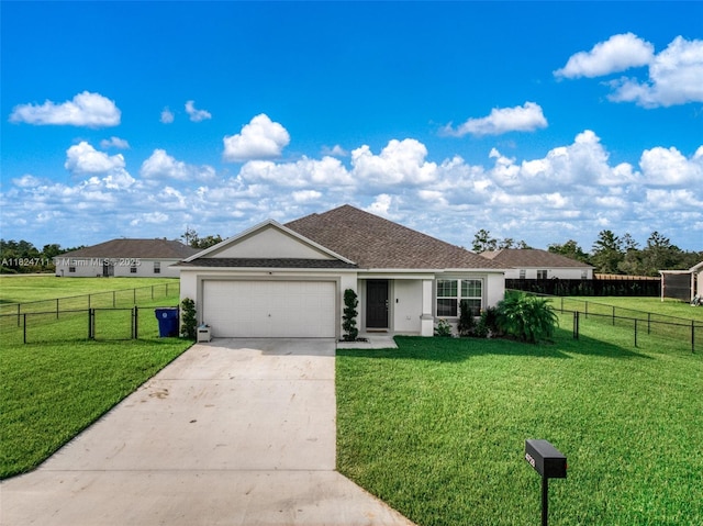 4728 Adrienne St, Sebring, FL 33872 - ranch-style house with stucco siding, an attached garage, driveway, and roof with shingles