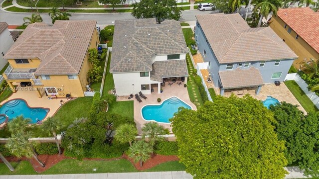 1273 SW 161st Ave, Pembroke Pines, FL 33027 - view from above of property with a pool