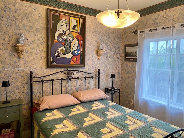 750 Pennsylvania Ave Unit 3, Miami Beach, FL 33139 - bedroom with wallpapered walls