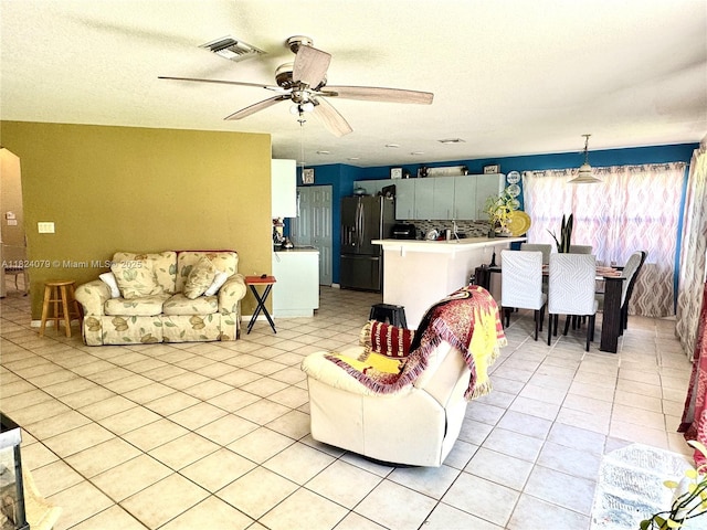 17088 NW 19th St, Pembroke Pines, FL 33028 - living room with ceiling fan and light tile patterned floors