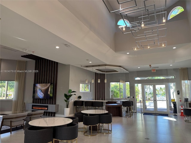 17088 NW 19th St, Pembroke Pines, FL 33028 - building lobby featuring a high ceiling and recessed lighting