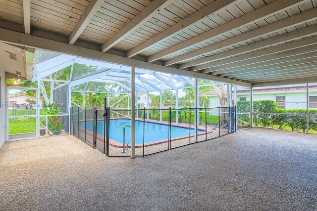 1708 NW 84th Dr, Coral Springs, FL 33071 - swimming pool featuring a patio and a lanai
