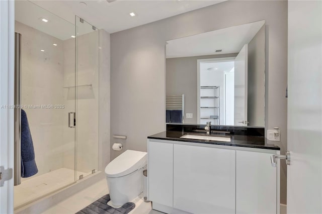 18555 Collins Ave Unit 4605, Sunny Isles Beach, FL 33160 - full bath with vanity and a shower stall