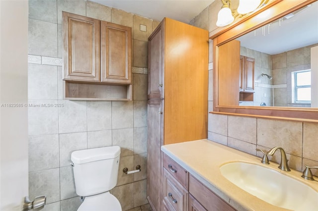 22226 SW 62nd Ave, Boca Raton, FL 33428 - bathroom with tile walls, vanity, and tasteful backsplash