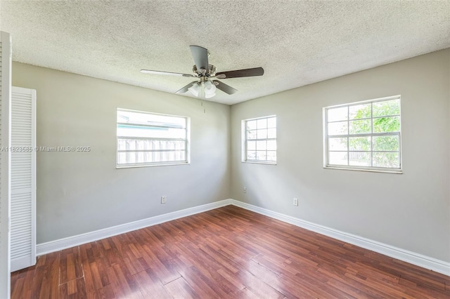 22226 SW 62nd Ave, Boca Raton, FL 33428 - unfurnished room featuring wood finished floors, a ceiling fan, and a textured ceiling