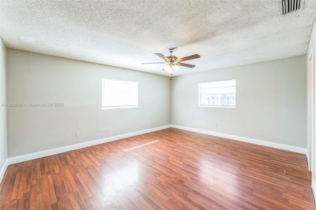 22226 SW 62nd Ave, Boca Raton, FL 33428 - unfurnished room with ceiling fan, wood finished floors, and a textured ceiling