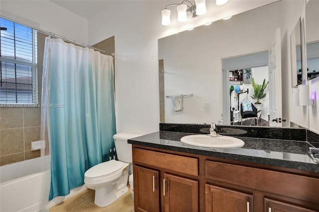 11854 SW 27th St, Miramar, FL 33025 - full bath with vanity, shower / tub combo with curtain, and tile patterned floors