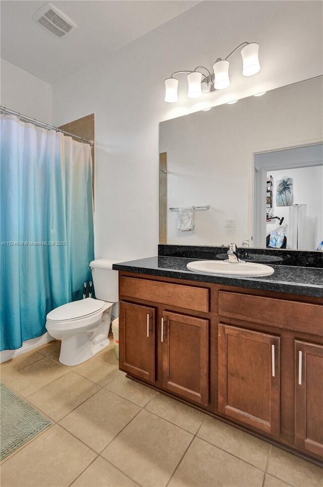 11854 SW 27th St, Miramar, FL 33025 - bathroom featuring tile patterned flooring, vanity, and a shower with curtain