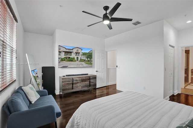 11854 SW 27th St, Miramar, FL 33025 - bedroom featuring wood finished floors, ensuite bath, and ceiling fan