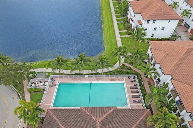 11854 SW 27th St, Miramar, FL 33025 - drone / aerial view of a pool and a nearby body of water