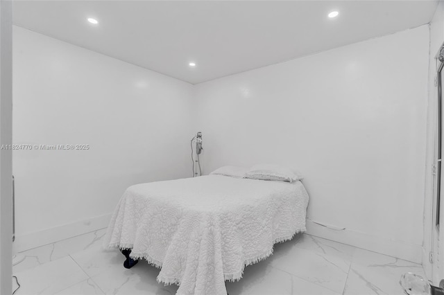 31 SW 58th Ct, Miami, FL 33144 - bedroom with marble look tiles and recessed lighting