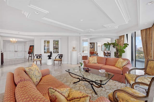 2800 Island Blvd Unit 1505, Aventura, FL 33160 - living area with a tray ceiling and recessed lighting