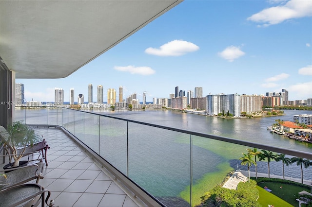 2800 Island Blvd Unit 1505, Aventura, FL 33160 - balcony with a skyline view and a water view