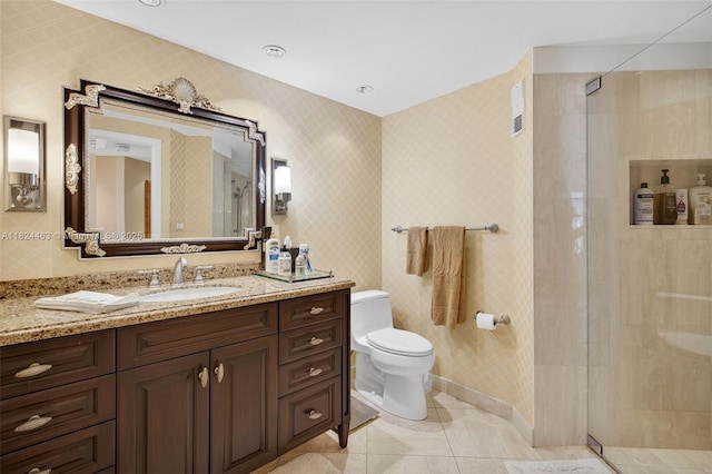 2800 Island Blvd Unit 1505, Aventura, FL 33160 - full bathroom with vanity, a shower stall, and tile patterned floors