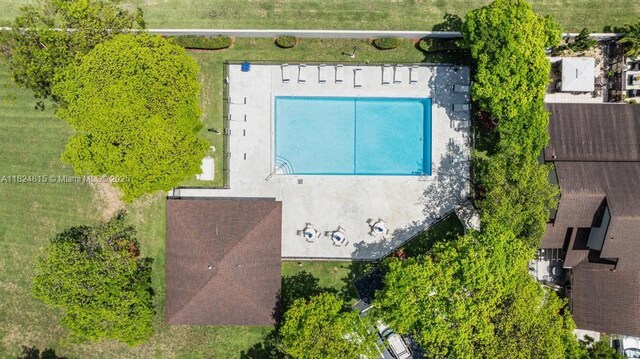 10091 SW 137th Pl, Miami, FL 33186 - bird's eye view of a pool