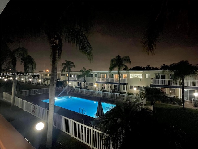 223 S Federal Hwy Unit 46, Dania Beach, FL 33004 - pool at night with a community pool