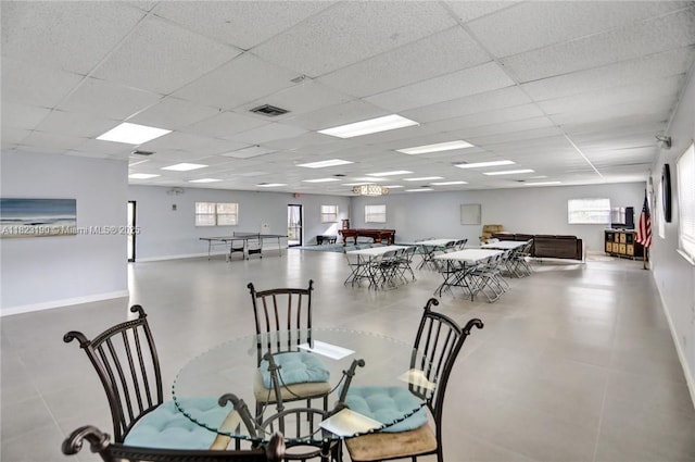 6500 Cypress Rd Unit 410, Plantation, FL 33317 - dining area featuring a drop ceiling