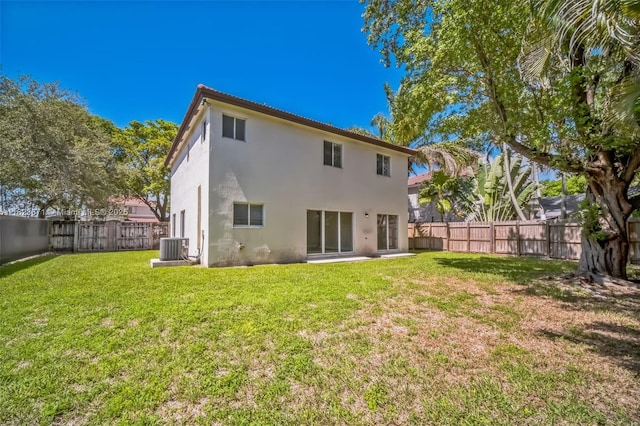 8995 SW 213th St, Cutler Bay, FL 33189 - rear view of house featuring stucco siding and a fenced backyard