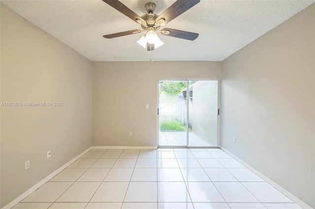 9537 SW 154th Ave, Miami, FL 33196 - unfurnished room with a textured ceiling, ceiling fan, and light tile patterned flooring
