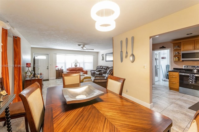 6701 NW 6th St, Margate, FL 33063 - dining area featuring light tile patterned floors and ceiling fan
