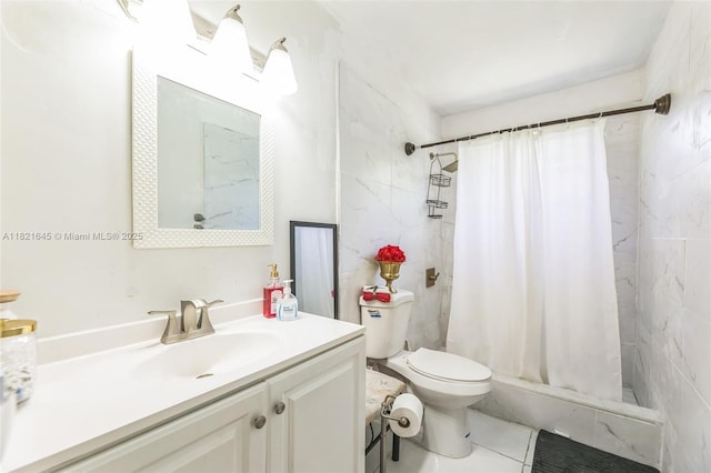 6701 NW 6th St, Margate, FL 33063 - bathroom with tile walls, vanity, and a stall shower