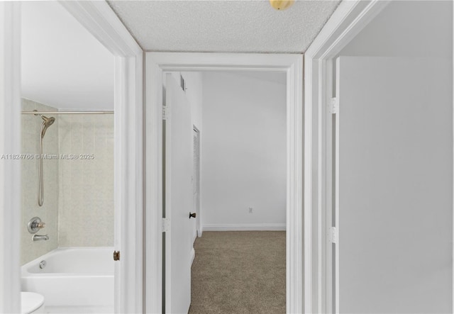 6445 SW 130th Pl Unit 612, Miami, FL 33183 - corridor with carpet and a textured ceiling