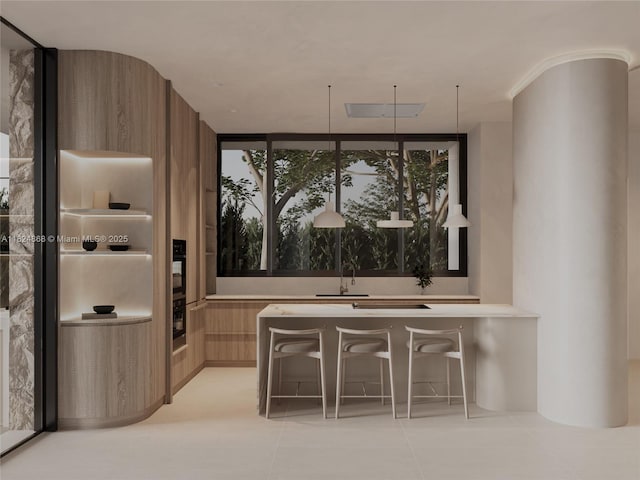 3601 SW 23rd Ter Unit 1, Miami, FL 33145 - bar with light tile patterned floors and oven