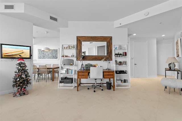 18201 Collins Ave Unit 201A, Sunny Isles Beach, FL 33160 - office area featuring recessed lighting and built in features